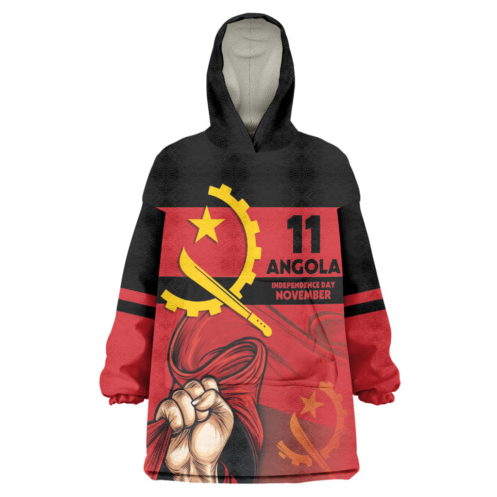 Angola Independence Day 1975 Wearable Blanket Hoodie