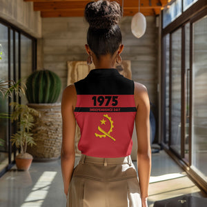 Angola Independence Day 1975 Women Sleeveless Polo Shirt
