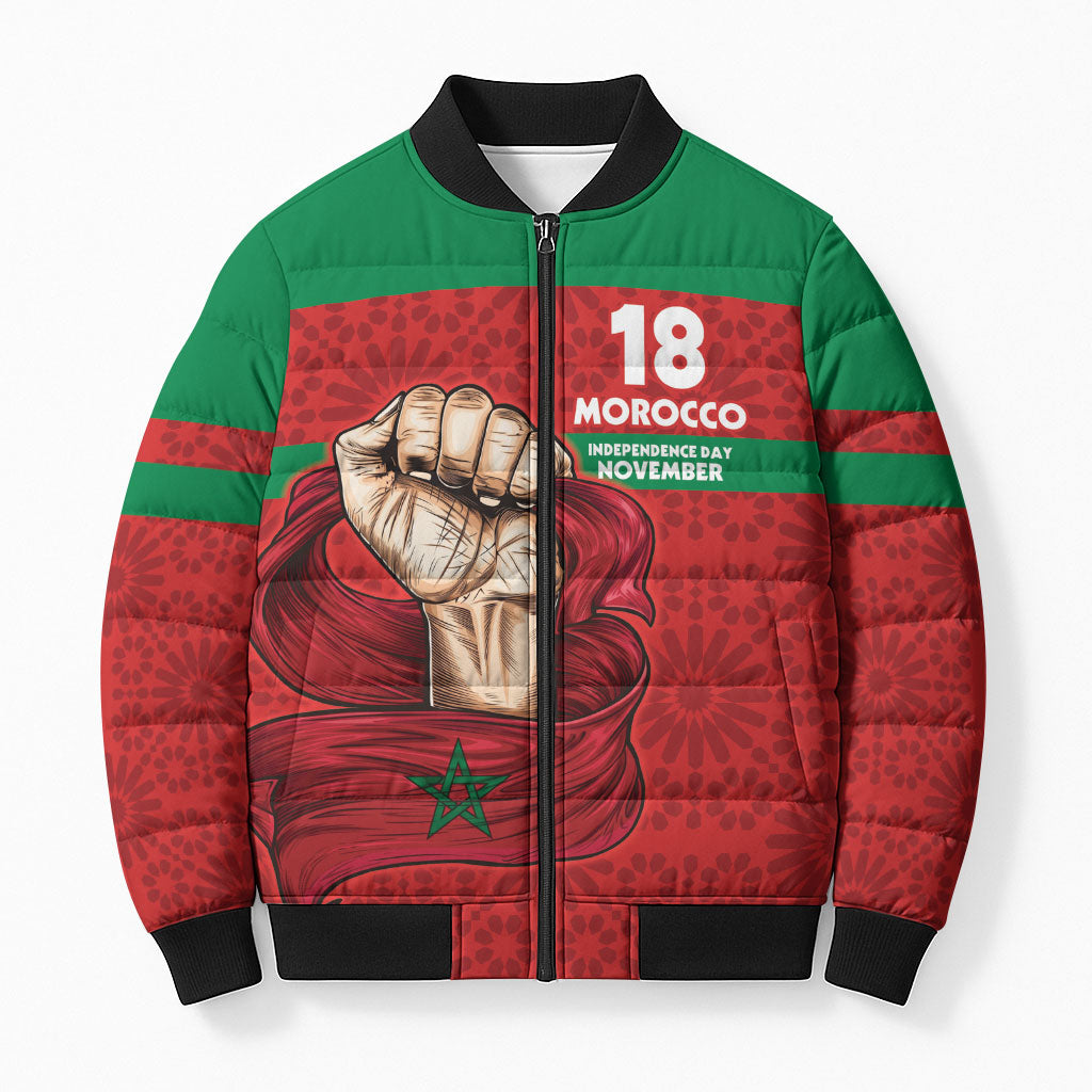 Morocco Independence Day 1956 Bomber Puffer Jacket