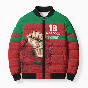 Morocco Independence Day 1956 Bomber Puffer Jacket