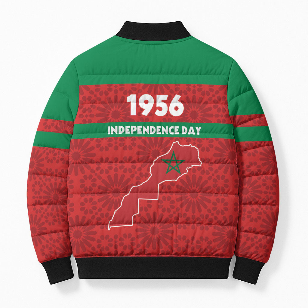Morocco Independence Day 1956 Bomber Puffer Jacket