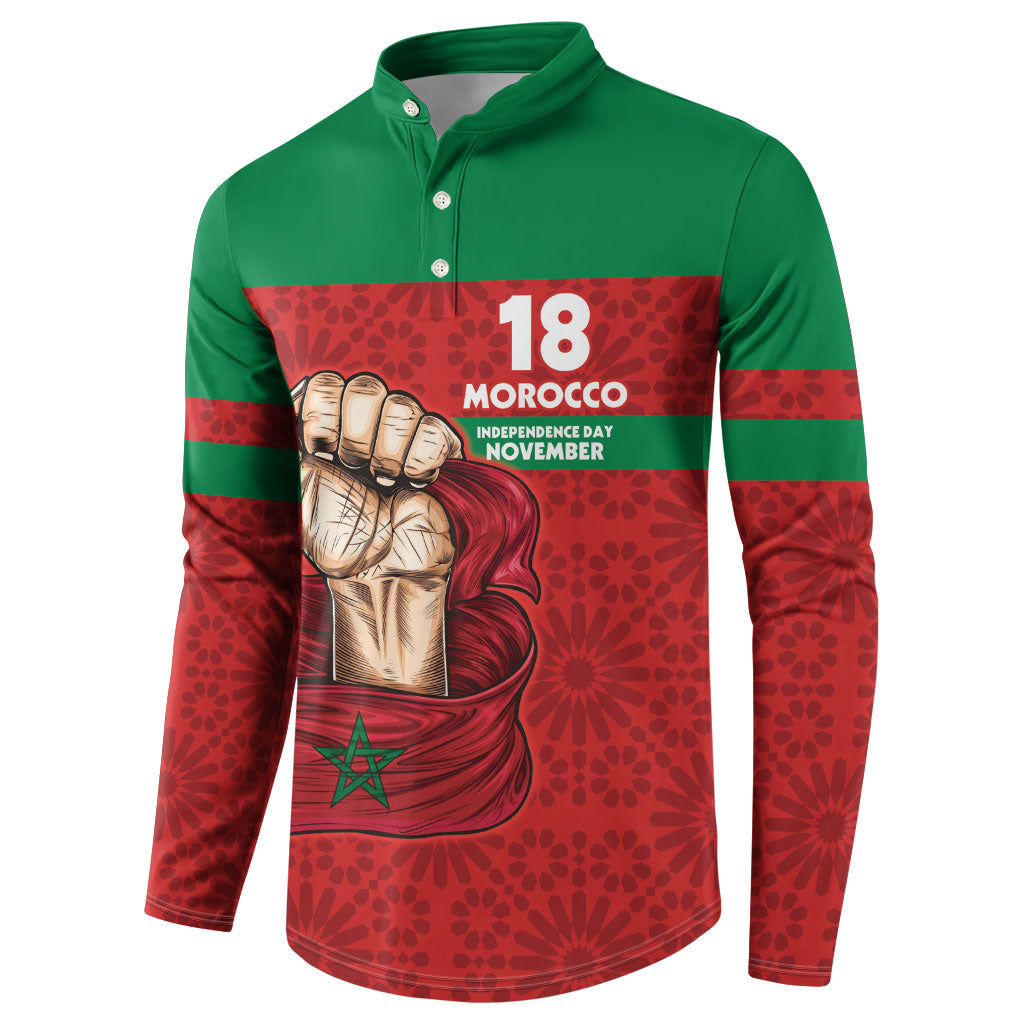 Morocco Independence Day 1956 Button Sweatshirt