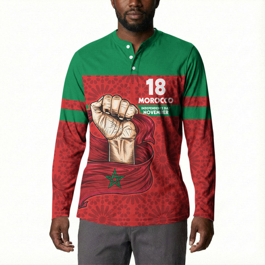 Morocco Independence Day 1956 Button Sweatshirt
