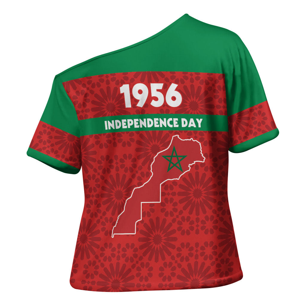 Morocco Independence Day 1956 Cross Shoulder Shirt