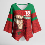 Morocco Independence Day 1956 Kimono Sleeve Blouse