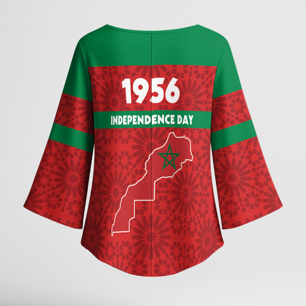Morocco Independence Day 1956 Kimono Sleeve Blouse