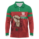 Morocco Independence Day 1956 Long Sleeve Polo Shirt