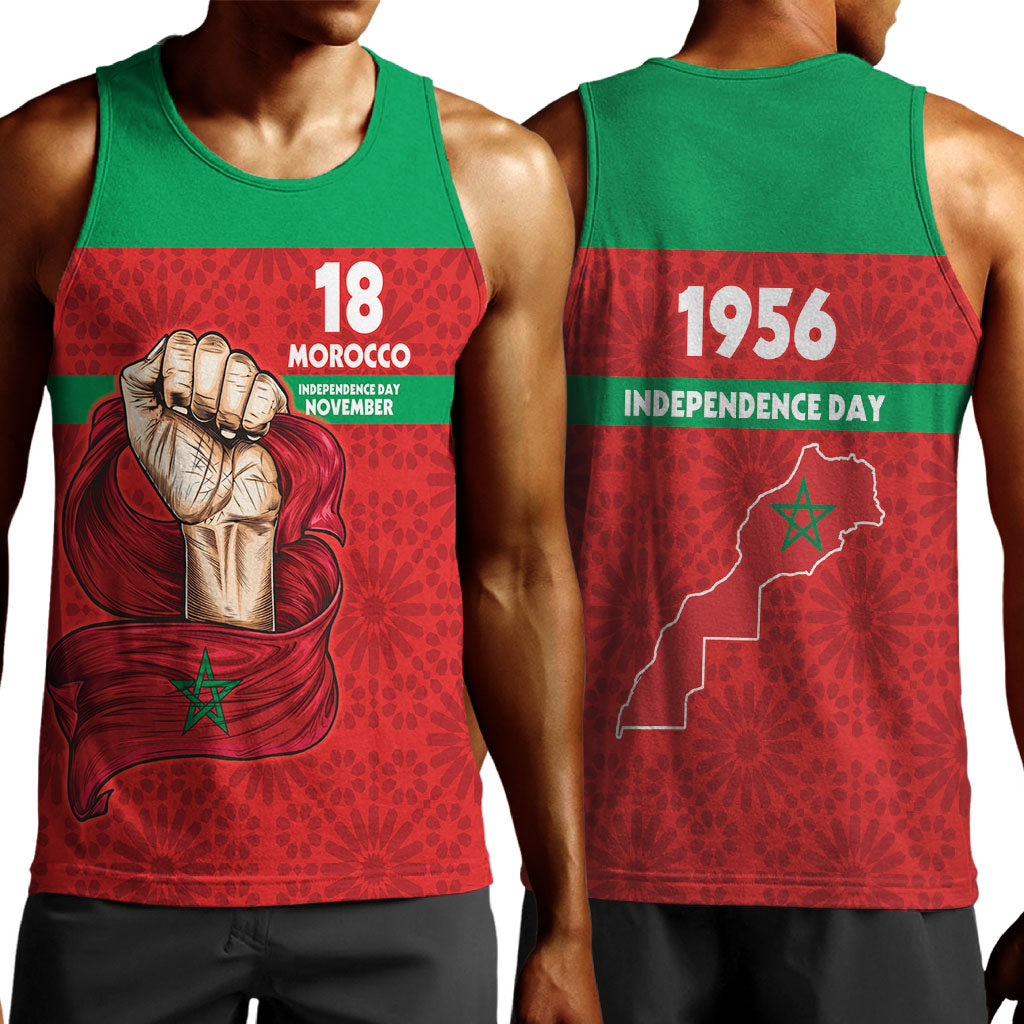 Morocco Independence Day 1956 Men Tank Top