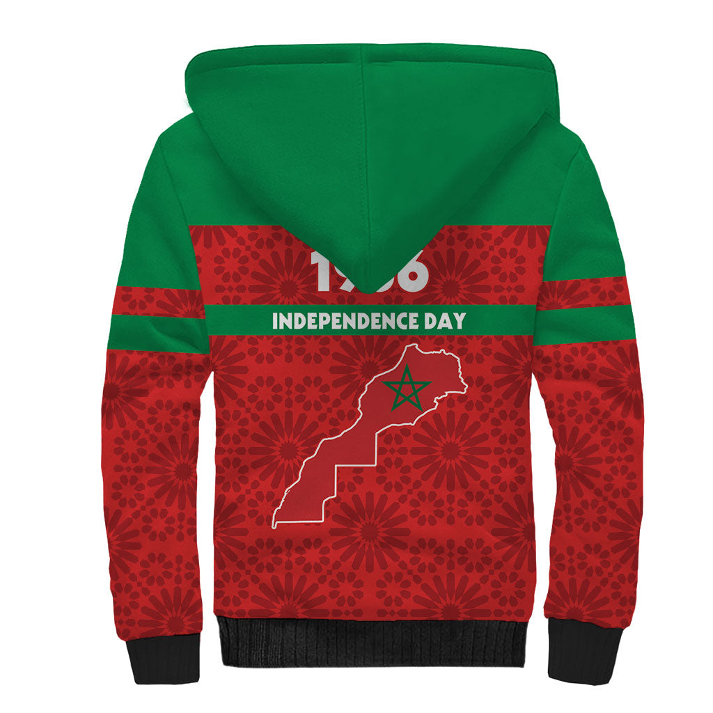 Morocco Independence Day 1956 Sherpa Hoodie