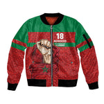 Morocco Independence Day 1956 Sleeve Zip Bomber Jacket