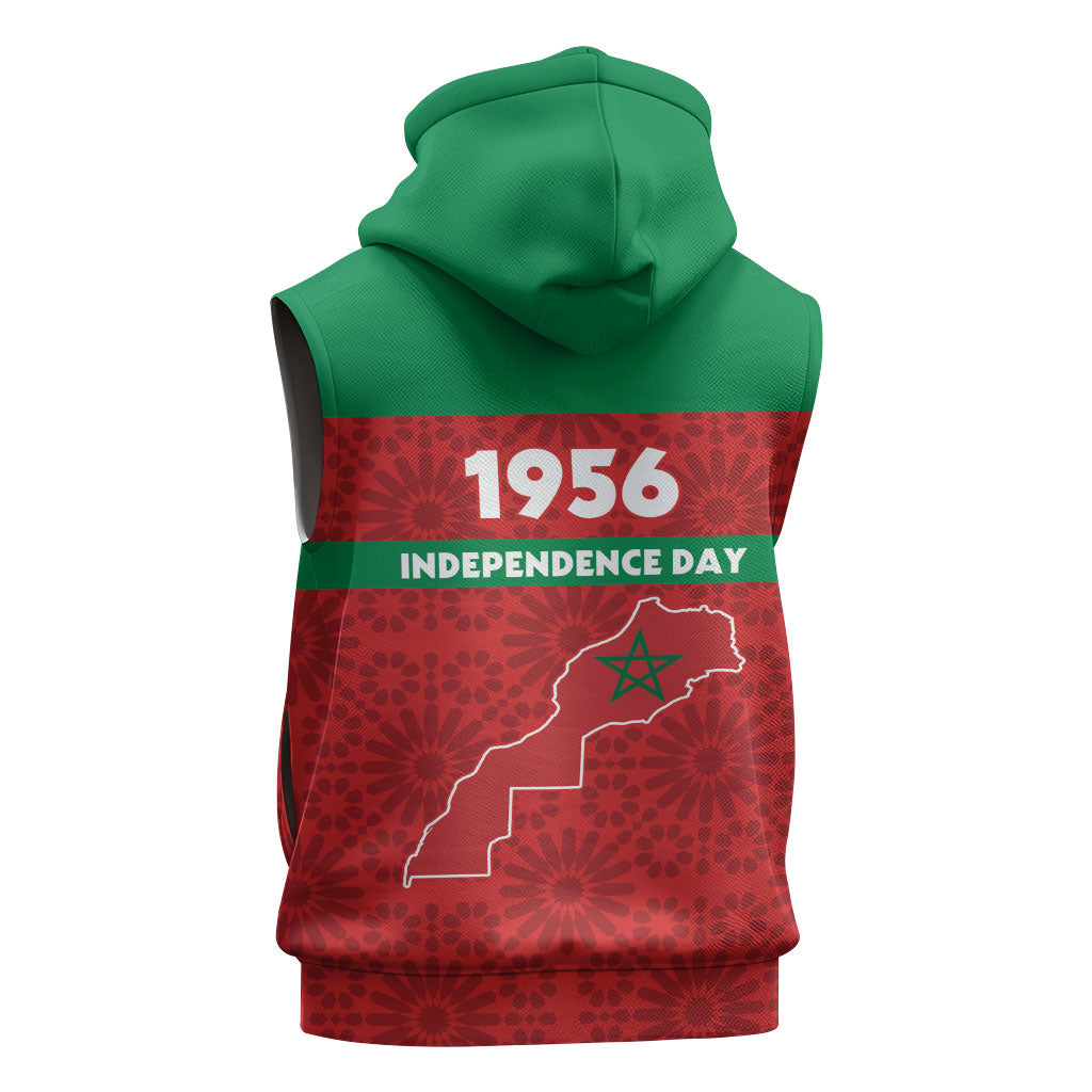 Morocco Independence Day 1956 Sleeveless Hoodie