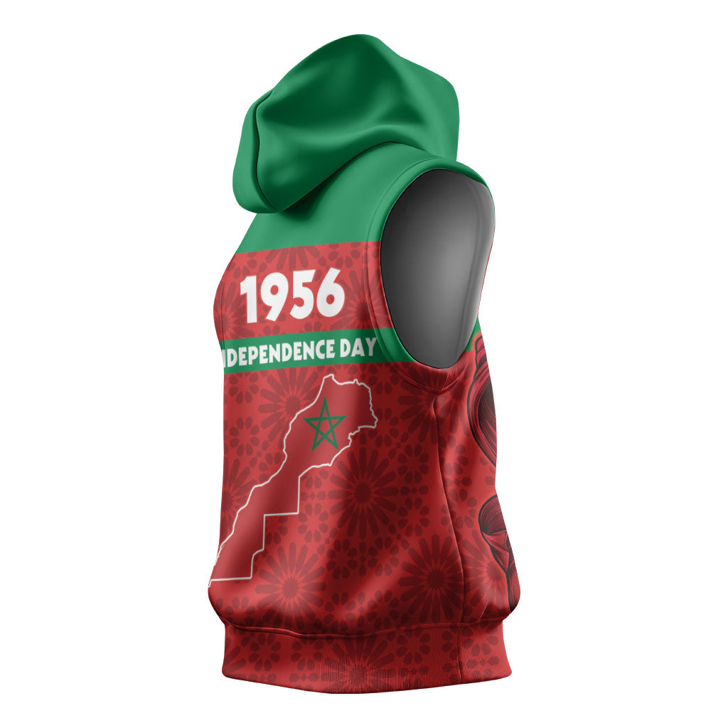 Morocco Independence Day 1956 Sleeveless Hoodie