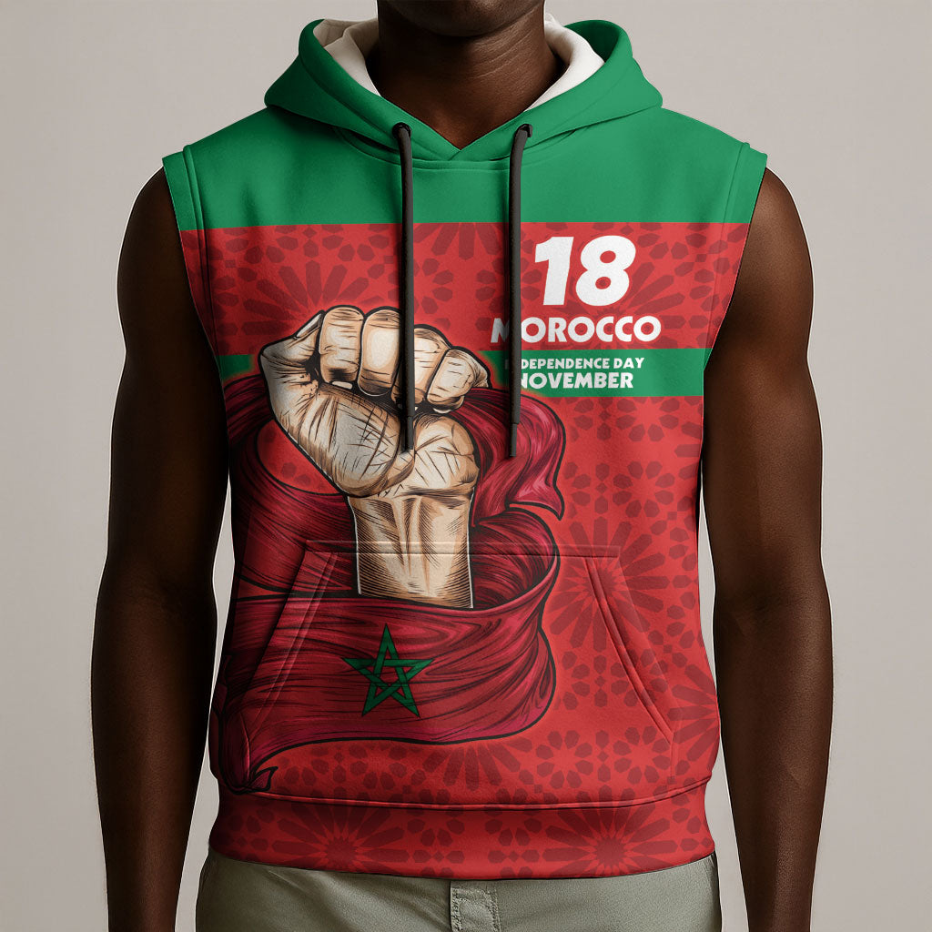 Morocco Independence Day 1956 Sleeveless Hoodie