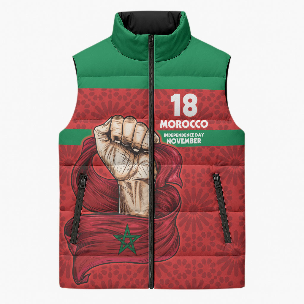 Morocco Independence Day 1956 Sleeveless Puffer Jacket