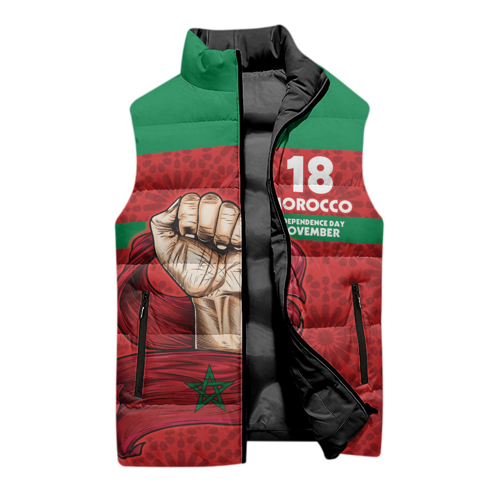 Morocco Independence Day 1956 Sleeveless Puffer Jacket
