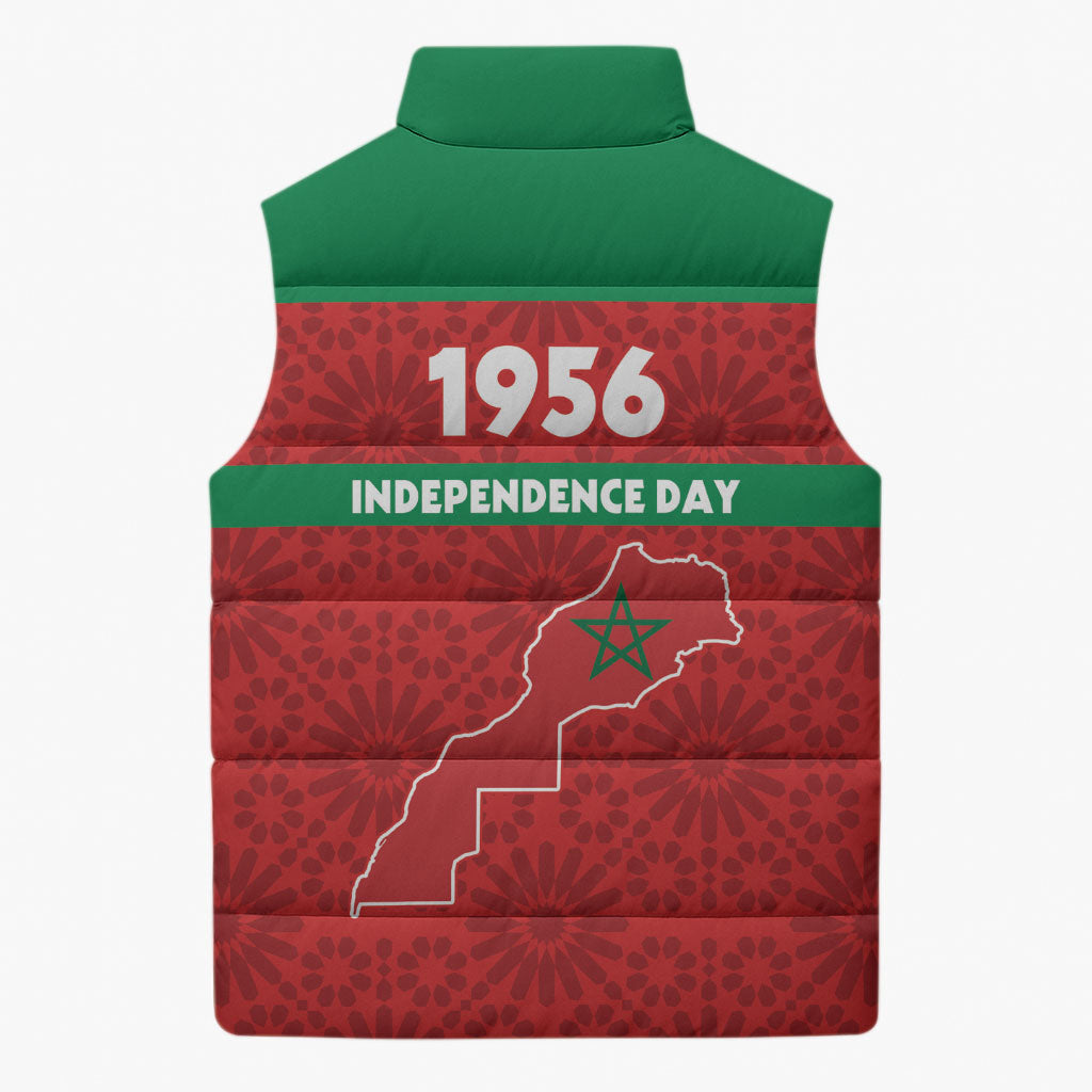 Morocco Independence Day 1956 Sleeveless Puffer Jacket