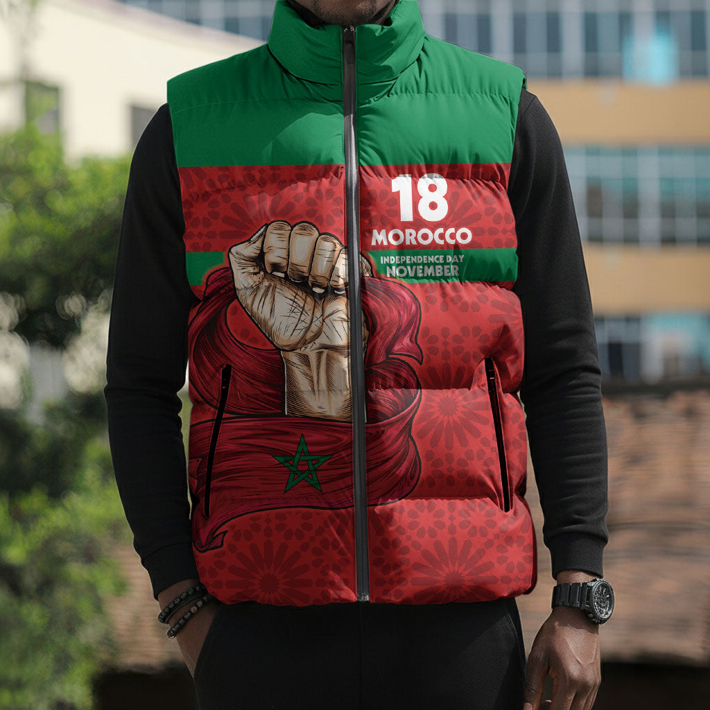 Morocco Independence Day 1956 Sleeveless Puffer Jacket