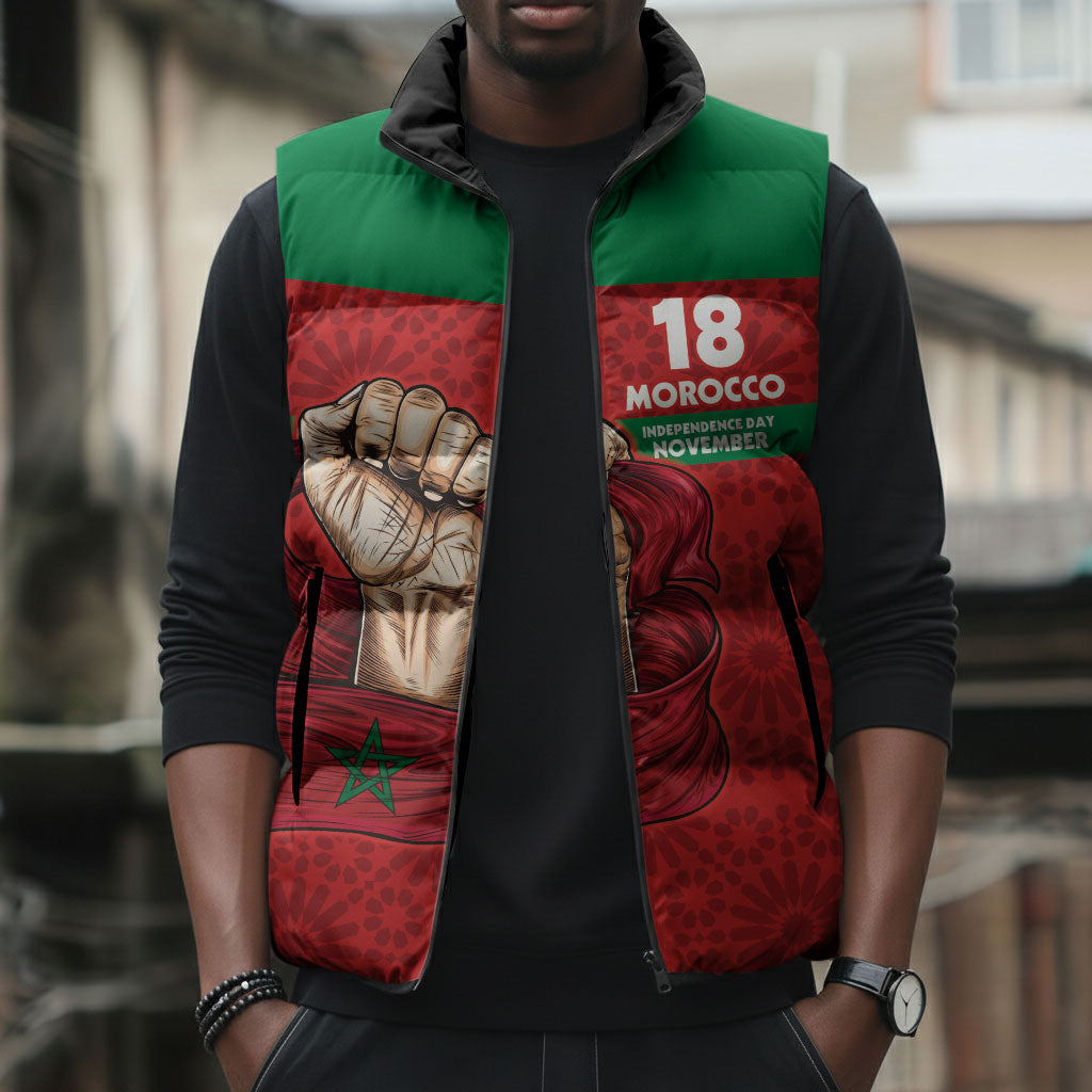 Morocco Independence Day 1956 Sleeveless Puffer Jacket