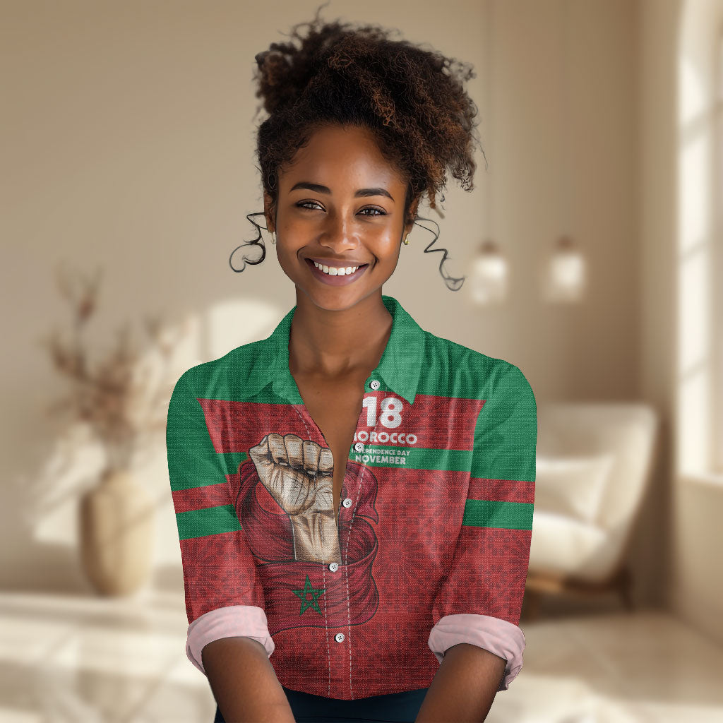 Morocco Independence Day 1956 Women Casual Shirt