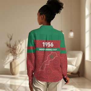 Morocco Independence Day 1956 Women Casual Shirt
