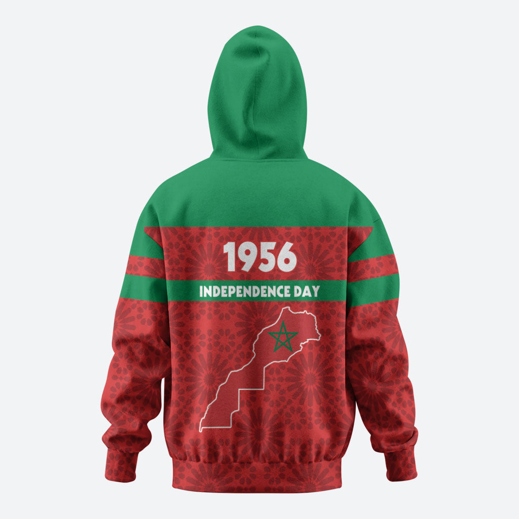 Morocco Independence Day 1956 Zip Hoodie