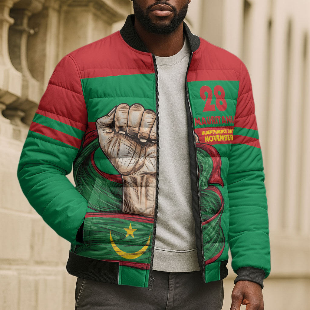 Mauritania Independence Day 1960 Bomber Puffer Jacket