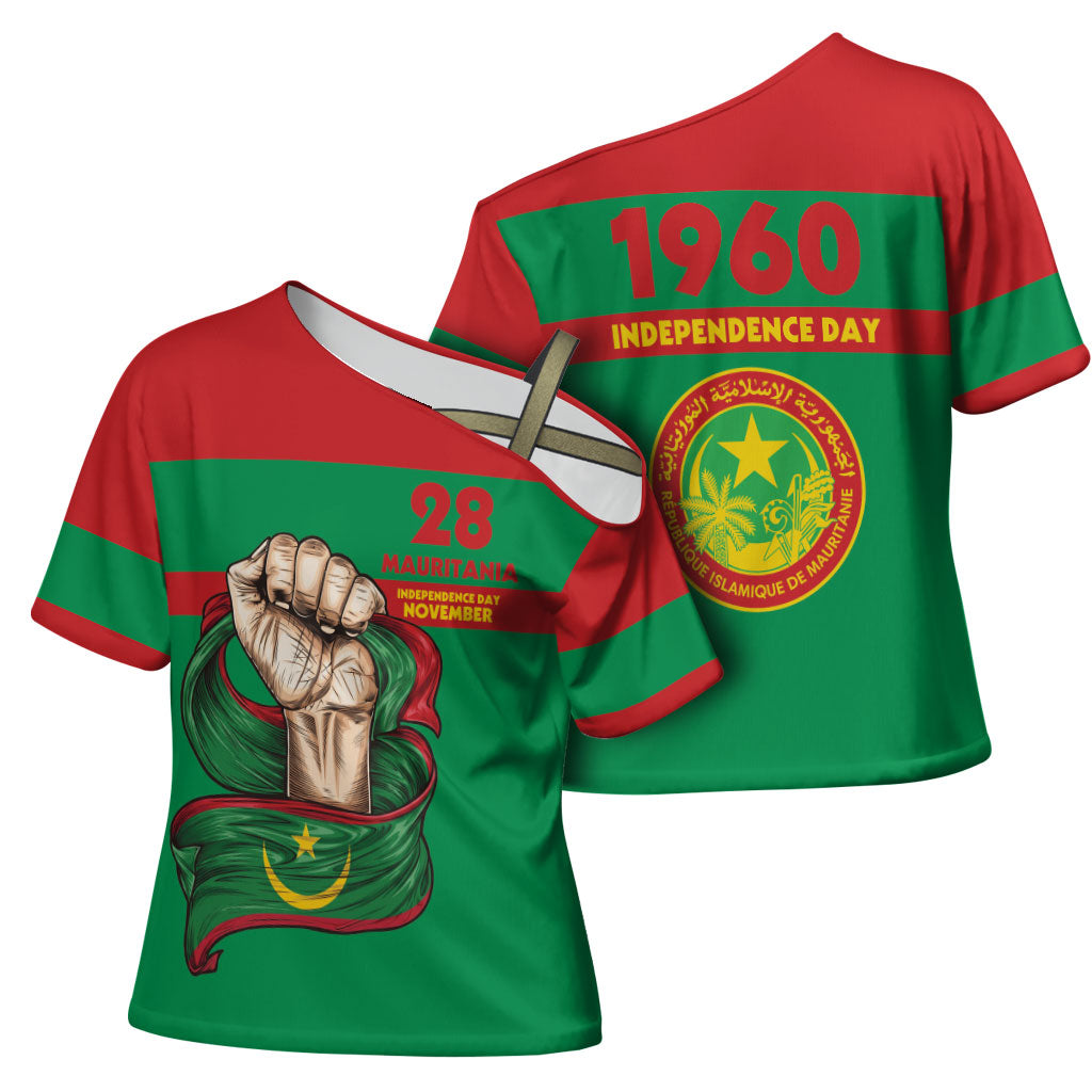 Mauritania Independence Day 1960 Cross Shoulder Shirt