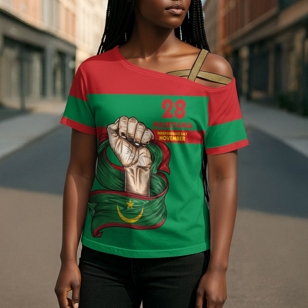 Mauritania Independence Day 1960 Cross Shoulder Shirt