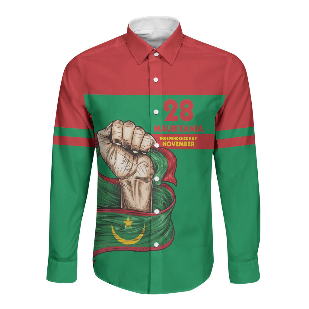 Mauritania Independence Day 1960 Long Sleeve Button Shirt
