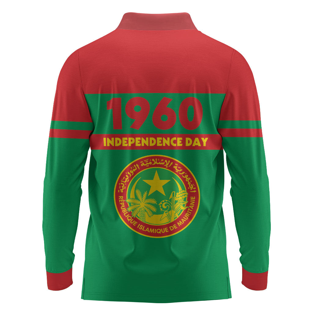 Mauritania Independence Day 1960 Long Sleeve Polo Shirt