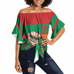 Mauritania Independence Day 1960 Off Shoulder Wrap Waist Top