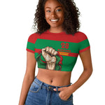 Mauritania Independence Day 1960 Raglan Cropped T shirt