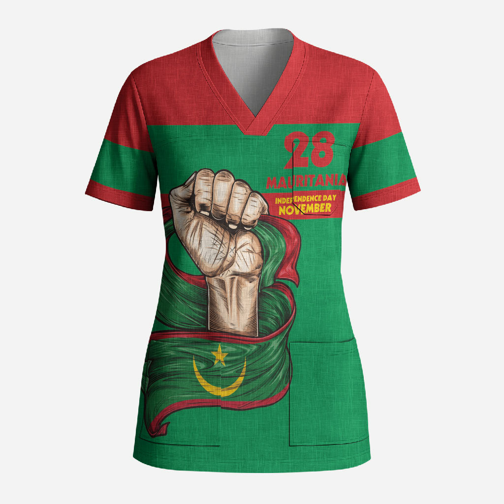 Mauritania Independence Day 1960 Scrub Top