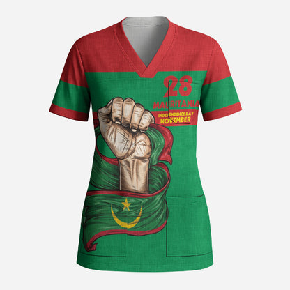 Mauritania Independence Day 1960 Scrub Top
