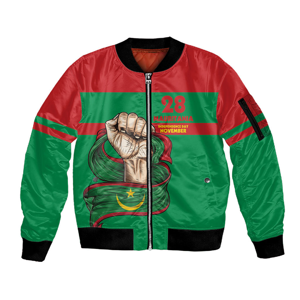 Mauritania Independence Day 1960 Sleeve Zip Bomber Jacket