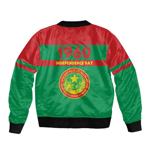 Mauritania Independence Day 1960 Sleeve Zip Bomber Jacket