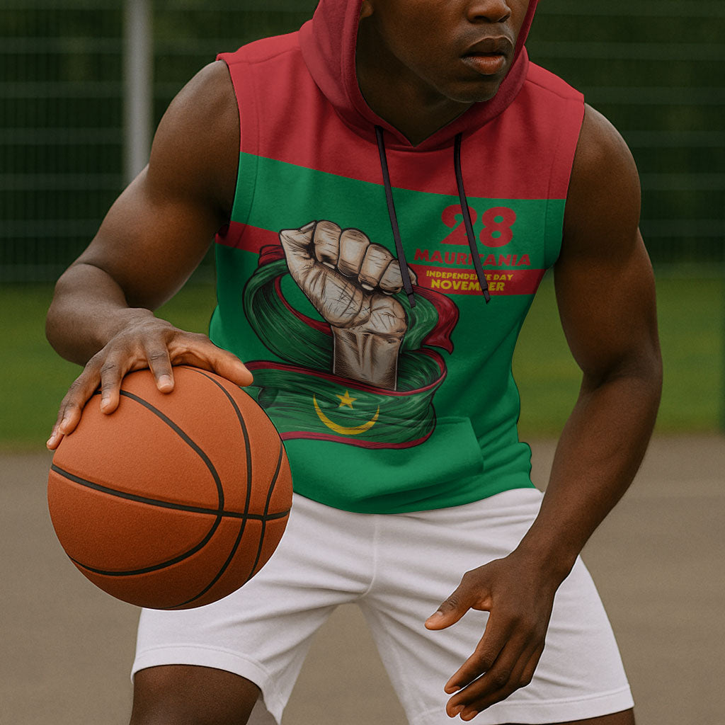 Mauritania Independence Day 1960 Sleeveless Hoodie