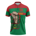 Mauritania Independence Day 1960 Zipper Polo Shirt