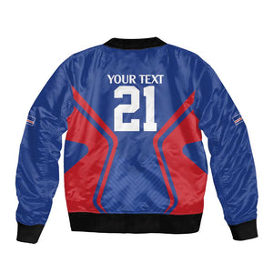 Custom Cape Verde Football Spirit Bomber Jacket Est 1979 - African Pride