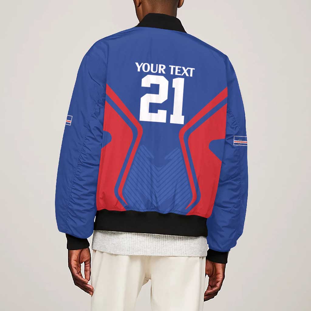 Custom Cape Verde Football Spirit Bomber Jacket Est 1979 - African Pride
