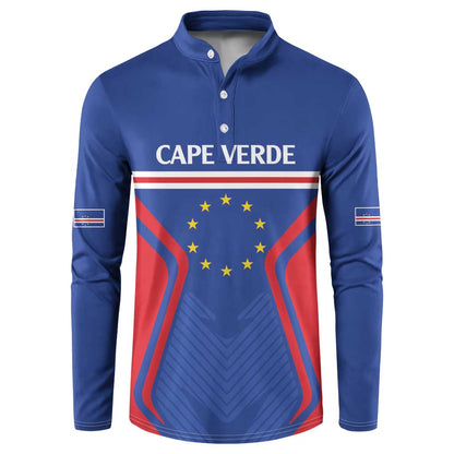 Custom Cape Verde Football Spirit Button Sweatshirt Est 1979