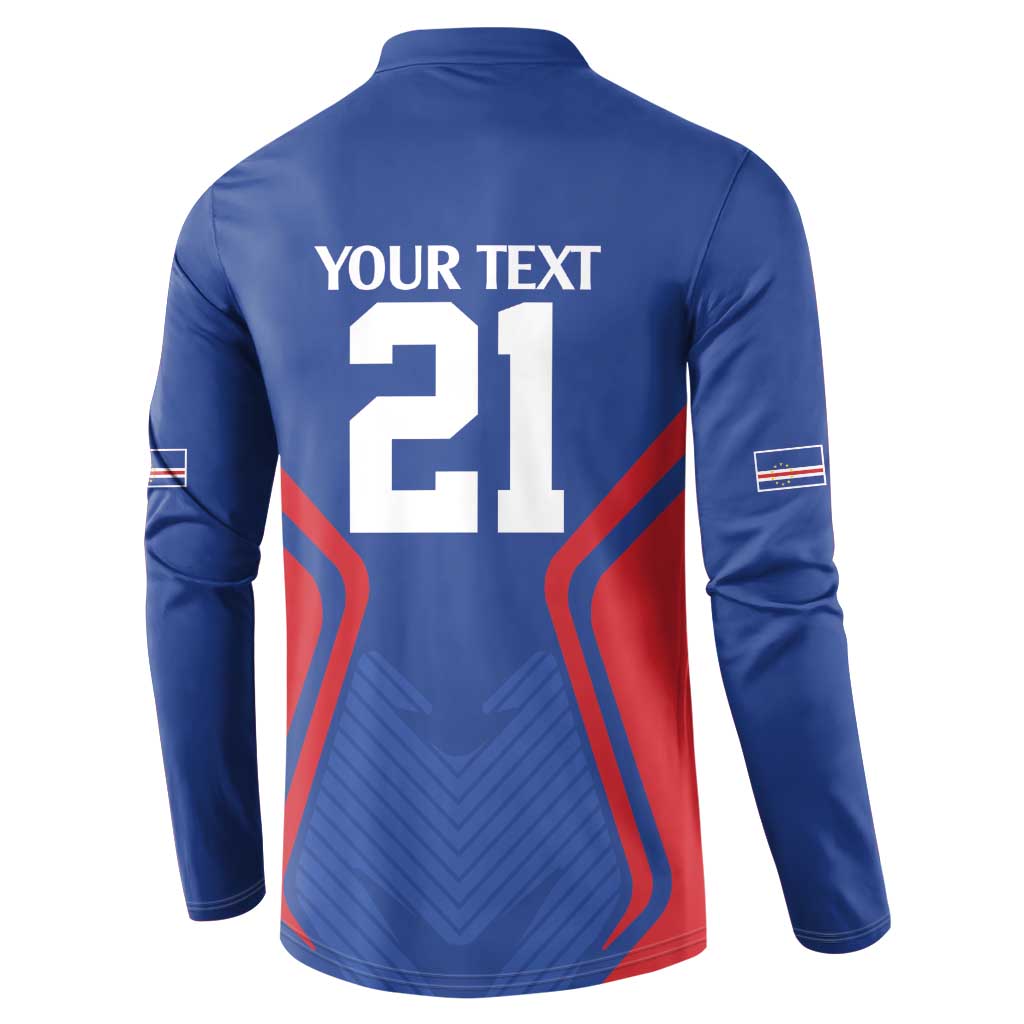 Custom Cape Verde Football Spirit Button Sweatshirt Est 1979