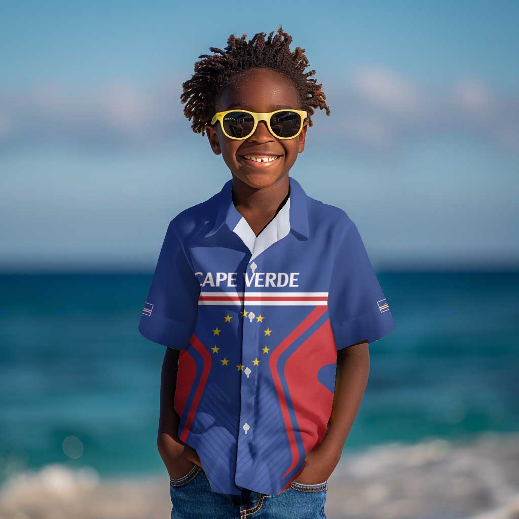 Custom Cape Verde Football Spirit Kid Hawaiian Shirt Est 1979 - African Pride