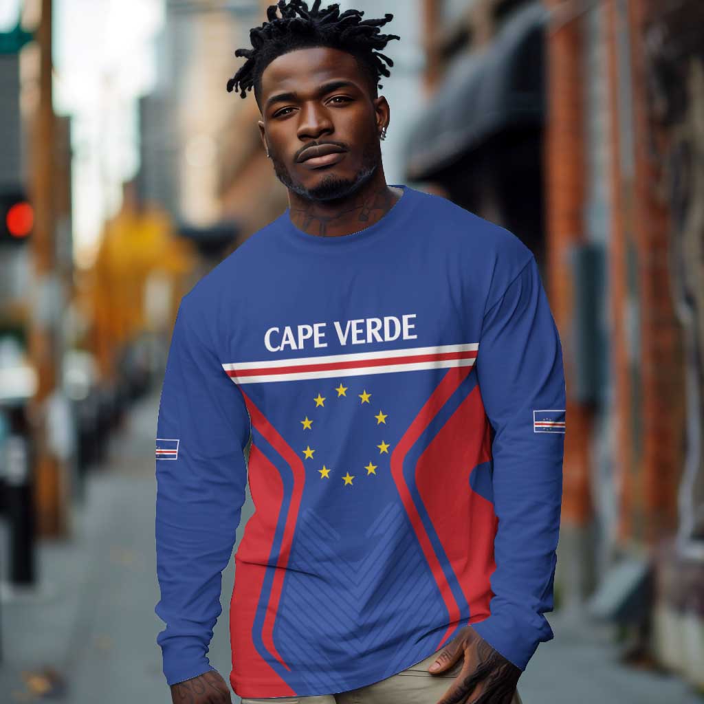 Custom Cape Verde Football Spirit Long Sleeve Shirt Est 1979 - African Pride
