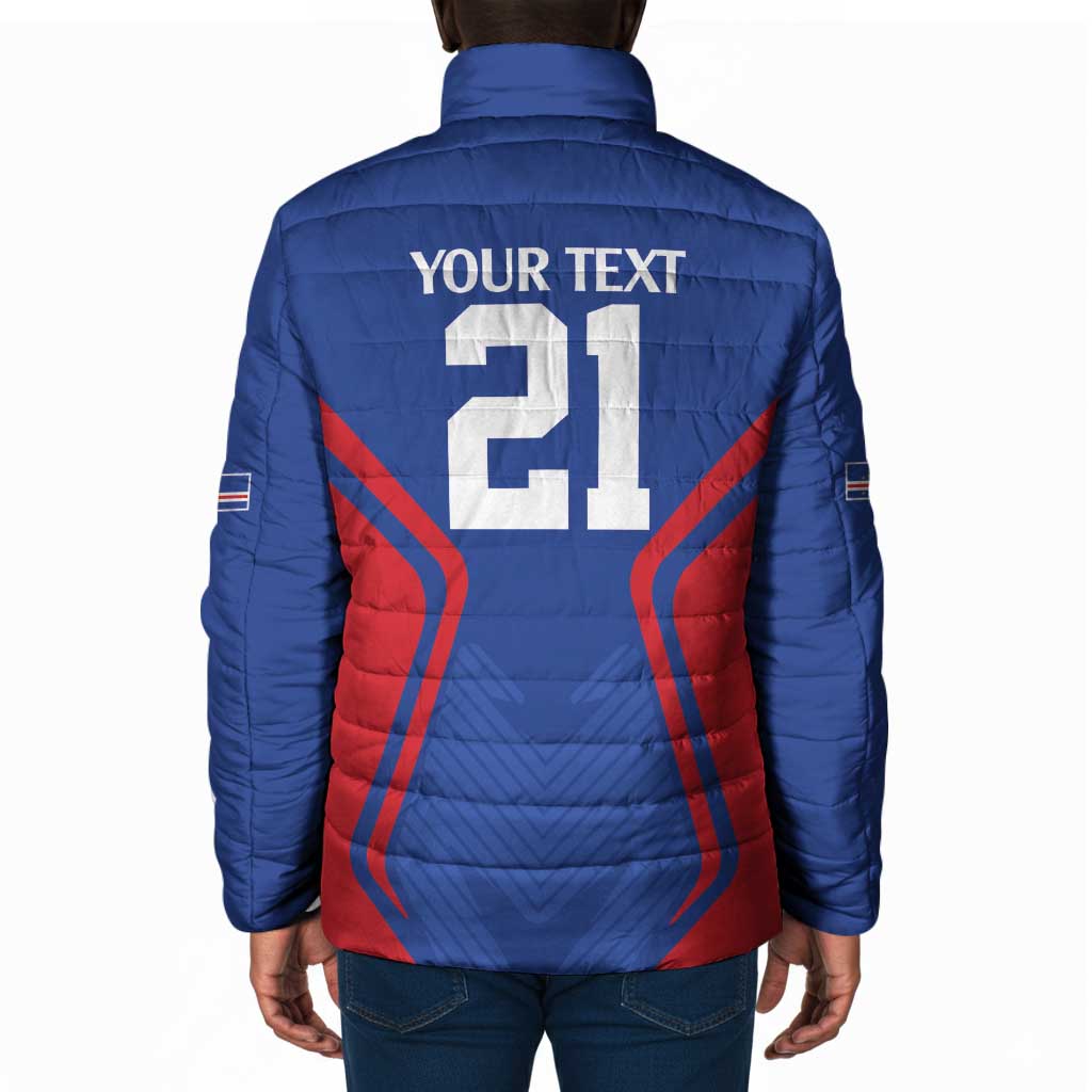 Custom Cape Verde Football Spirit Padded Jacket Est 1979