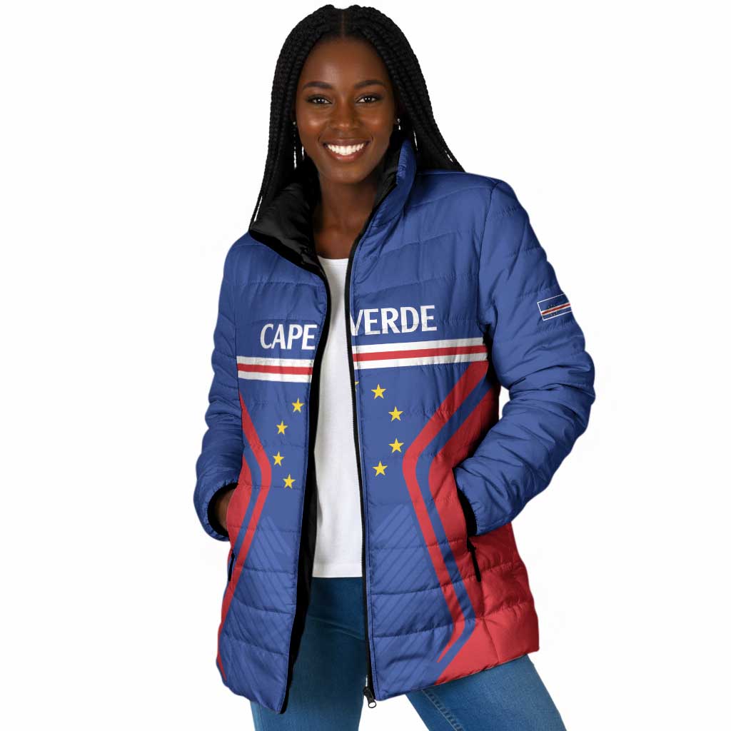 Custom Cape Verde Football Spirit Padded Jacket Est 1979