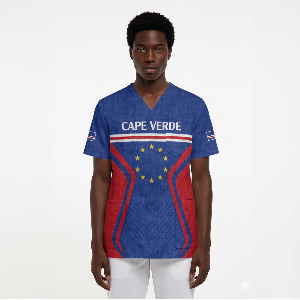 Custom Cape Verde Football Spirit Scrub Top Est 1979 - African Pride