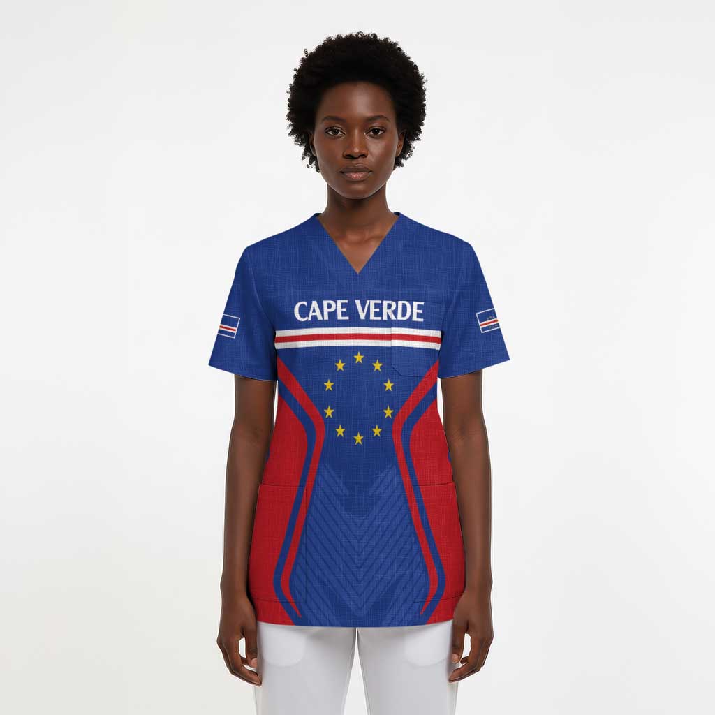 Custom Cape Verde Football Spirit Scrub Top Est 1979 - African Pride