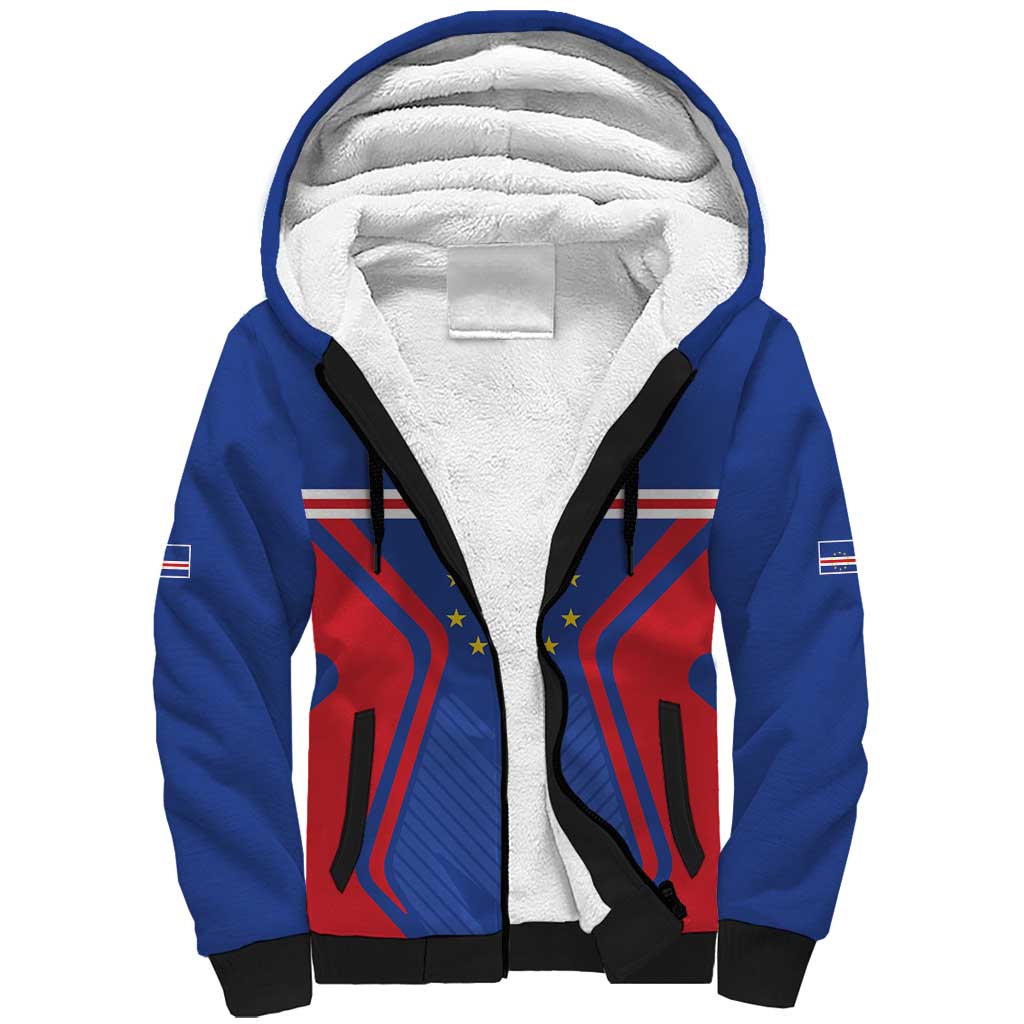 Custom Cape Verde Football Spirit Sherpa Hoodie Est 1979 - African Pride