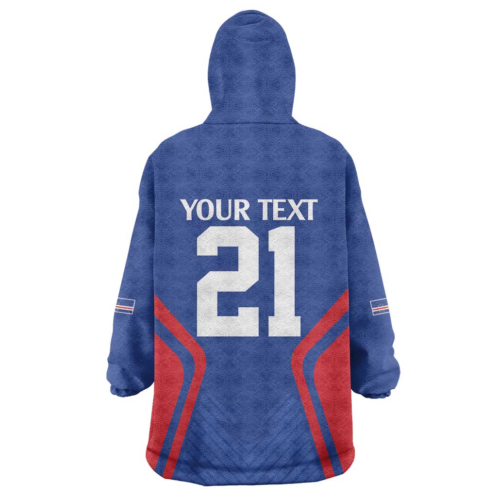 Custom Cape Verde Football Spirit Wearable Blanket Hoodie Est 1979 - African Pride
